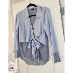 Topshop button down wrap blouse